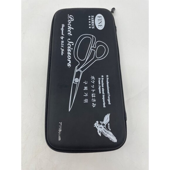 Eagle Fine Fabrics Professional Forged 7" Pocket Scissors Case German Metal NIB - Picture 1 of 13